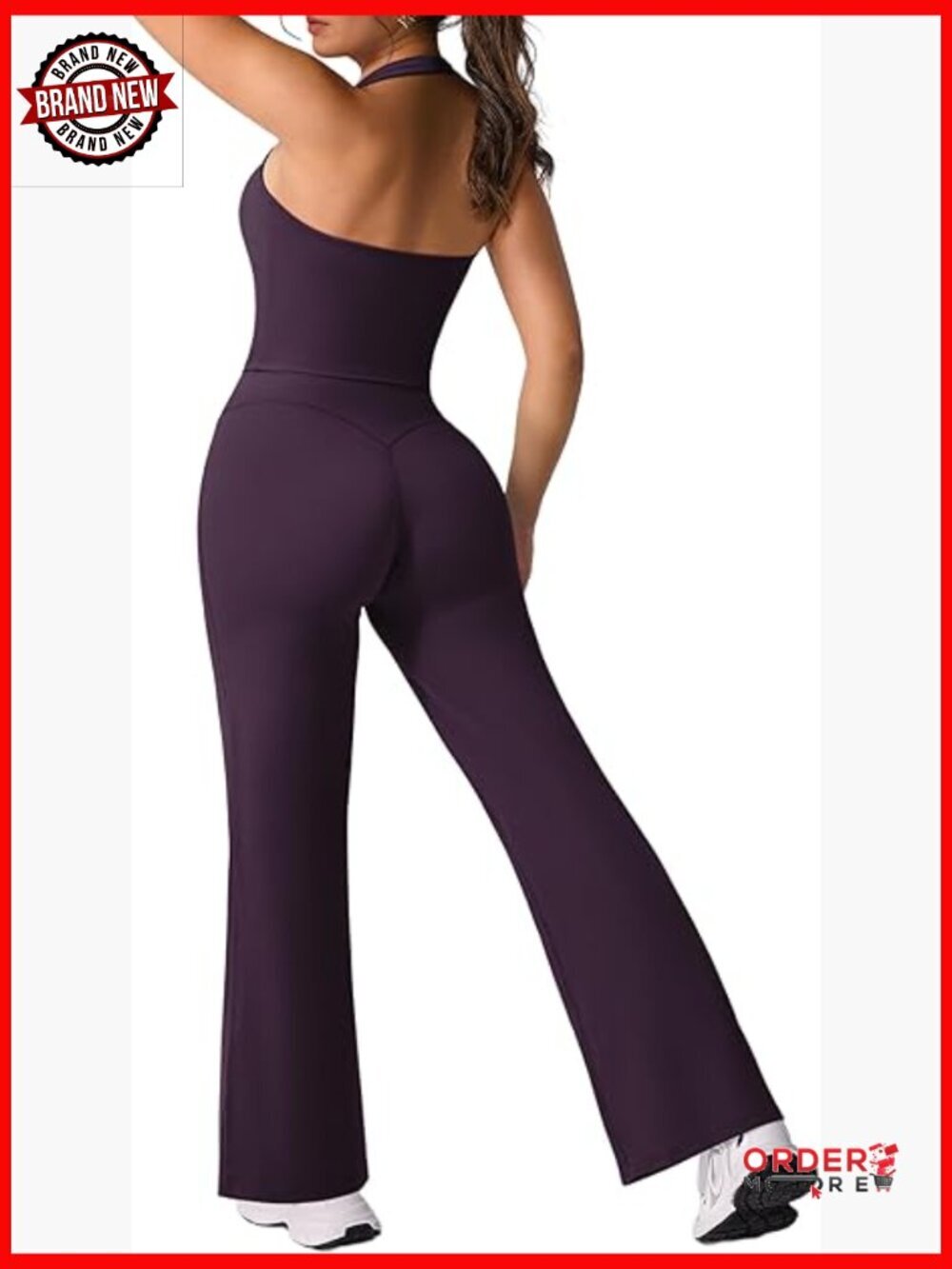 Halter Tank & Straight Leg Leggings Set with Pockets